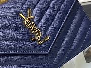 YSL Woc Wallet Chain Bag Blue Gold 19cm - 2