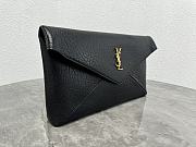 YSL Cassandre Large Envelope Pouch Black Gold 29.5×18×4.5cm - 4