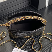 Chanel Clutch With Chain Shiny Lambskin Gold Black 18.5cm - 4