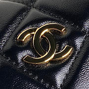 Chanel Clutch With Chain Shiny Lambskin Gold Black 18.5cm - 3