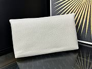 YSL Cassandre Large Envelope Pouch White Gold 29.5×18×4.5cm - 2