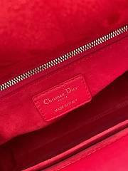 Dior Medium Lady Bag Red Gold Lambskin 24cm - 3