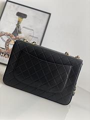 Chanel Jumbo Flap Bag Black Lambskin Gold 30x21x8cm - 5