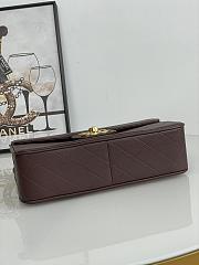 Chanel Jumbo Flap Bag Brown Lambskin Gold 30x21x8cm - 2
