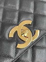 Chanel Flap Bag Black Caviar Gold 25x20x9cm - 6