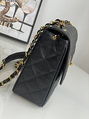 Chanel Flap Bag Black Caviar Gold 25x20x9cm - 5