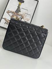 Chanel Flap Bag Black Caviar Gold 25x20x9cm - 4