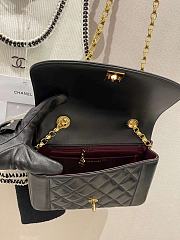 Chanel Diana Flap Bag Black Lambskin Gold 20cm - 3