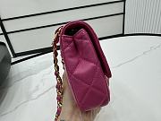 Chanel Classic Flap Bag Leather Pink 20x13x4.5cm - 5