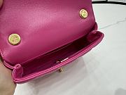 Chanel Classic Flap Bag Leather Pink 20x13x4.5cm - 3