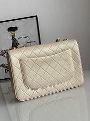 Chanel Jumbo Flap Bag Beige Lambskin Gold 30x21x8cm - 5