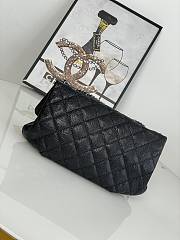 Chanel Vintage Flap Bag Black Caviar silver 30x18x4cm - 5