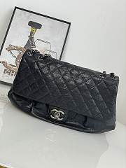 Chanel Large Vintage Flap Bag Black Caviar silver 40x30cm - 1