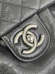 Chanel Large Vintage Flap Bag Black Caviar silver 40x30cm - 2