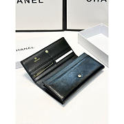 Chanel CC Long Bifold Wallet Black 19x10cm - 3