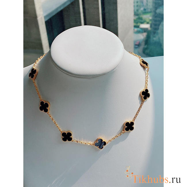 Van Cleef & Arpels Vintage Alhambra Necklace Black - 1