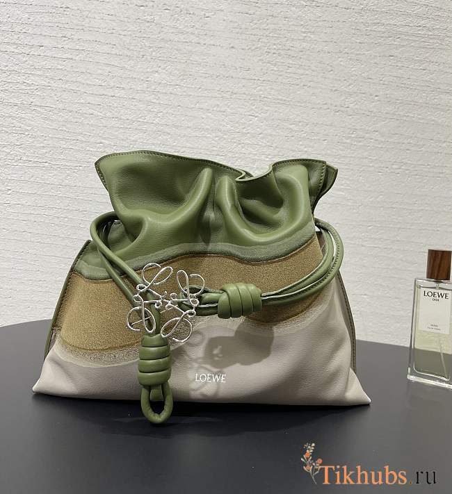 Loewe Flamenco Bag Clutch Avocado Green Ghost 30x24.5x10cm - 1