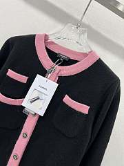 Chanel Black Pink Cardigan - 5