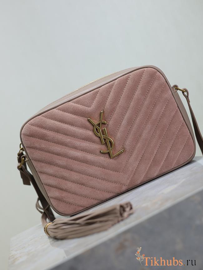 YSL Camera Lou Crossbody Bag Suede 23x16x6cm - 1