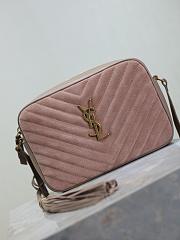 YSL Camera Lou Crossbody Bag Suede 23x16x6cm - 1