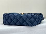 Chanel 19 Flap Bag Blue Denim Gold 26cm - 6