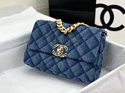 Chanel 19 Flap Bag Blue Denim Gold 26cm - 5