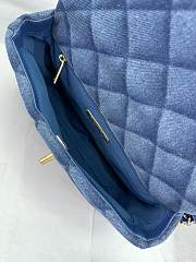 Chanel 19 Flap Bag Blue Denim Gold 26cm - 2