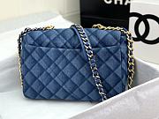 Chanel 19 Flap Bag Blue Denim Gold 30cm - 5