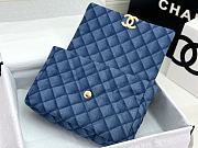 Chanel 19 Flap Bag Blue Denim Gold 30cm - 3