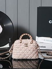 Chanel Clutch Strap Tweed Pink Bag 16x11x5.5cm - 1