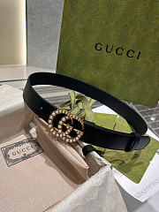 Gucci Black Belt 4cm - 1