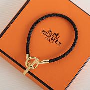 Hermes Black Gold Bracelet - 1