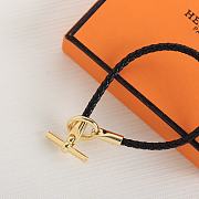 Hermes Black Gold Bracelet - 3