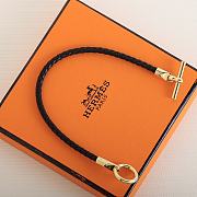 Hermes Black Gold Bracelet - 2