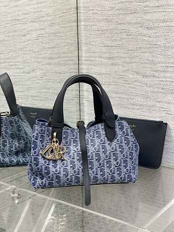 Dior Small Toujours Bag Blue Denim 23 x 14 x 12 cm