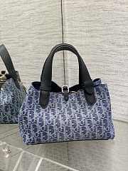 Dior Small Toujours Bag Blue Denim 23 x 14 x 12 cm - 4