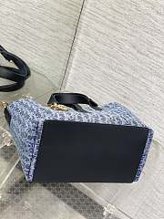 Dior Medium Toujours Bag Blue Denim 28.5 x 21.5 x 17 cm - 5