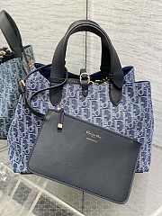 Dior Medium Toujours Bag Blue Denim 28.5 x 21.5 x 17 cm - 3