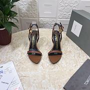 Tom Ford Padlock Brown Leather Sandals Heels 10.5cm - 5