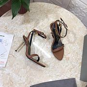 Tom Ford Padlock Brown Leather Sandals Heels 10.5cm - 3