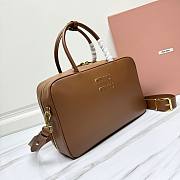 Miu Miu Top Handle Bag Brown 34x23x10cm - 3