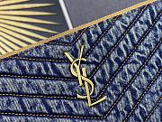 YSL Monogram Tablet Pouch Denim 30x21.5x2cm - 2