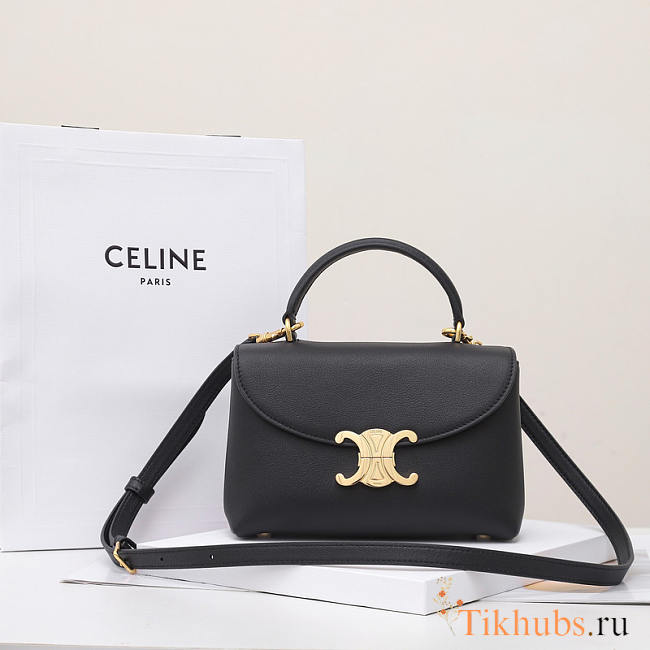 Celine Teen Nino Bag Calfskin Black 20.5x13x8cm - 1