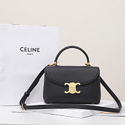 Celine Teen Nino Bag Calfskin Black 20.5x13x8cm - 1