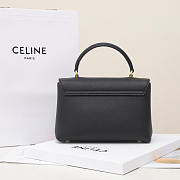 Celine Teen Nino Bag Calfskin Black 20.5x13x8cm - 5