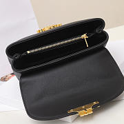 Celine Teen Nino Bag Calfskin Black 20.5x13x8cm - 6