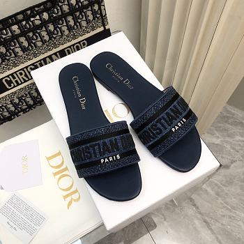 Dior Dway Navy Blue Slides