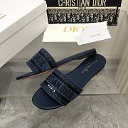 Dior Dway Navy Blue Slides - 5