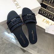 Dior Dway Navy Blue Slides - 3