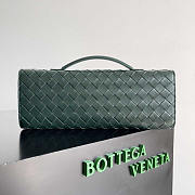 Bottega Veneta Long Clutch Andiamo With Handle Dark Green 31x13x3cm - 4